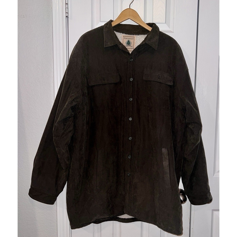 Vintage‎ Northwest Territory Sherpa Lined Jacket Mens Green XXLT